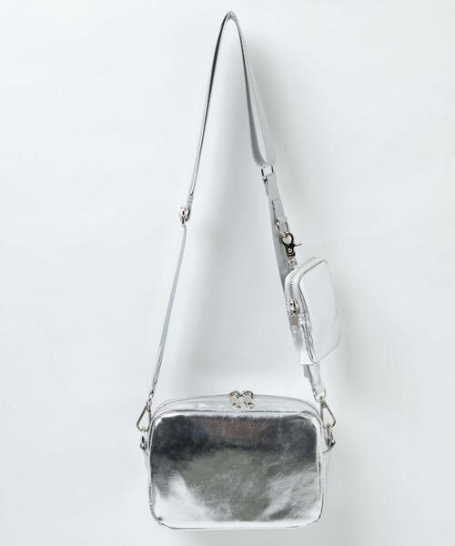 WEGO（ウィゴー）の「WEGO/ポーチ付きスクエアショルダー（ショルダーバッグ・レディース・ブラック/ホワイト/シルバー/ブラック系その他/その他2/その他1・FREE）」の20枚目の写真