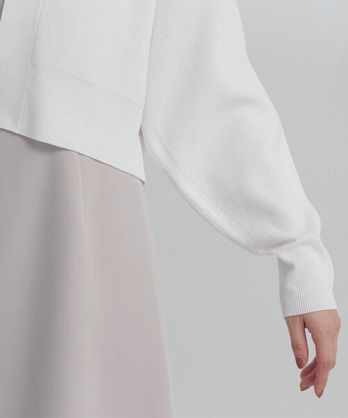 NATURAL BEAUTY BASIC（ナチュラルビューティーベーシック）の「◇クロップドカーデ＆キャミワンピ（ワンピース・レディース・ブラック系その他/ベージュ系その他・MEDIUM）」の6枚目の写真