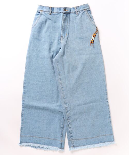 チャイハネ(チャイハネ)の「【チャイハネ】トーティブデニムワイドパンツ(デニムパンツ・レディース・ライトブルー/ダークブルー・FREE)」の3枚目の写真