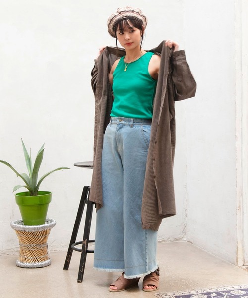 チャイハネ(チャイハネ)の「【チャイハネ】トーティブデニムワイドパンツ(デニムパンツ・レディース・ライトブルー/ダークブルー・FREE)」の6枚目の写真