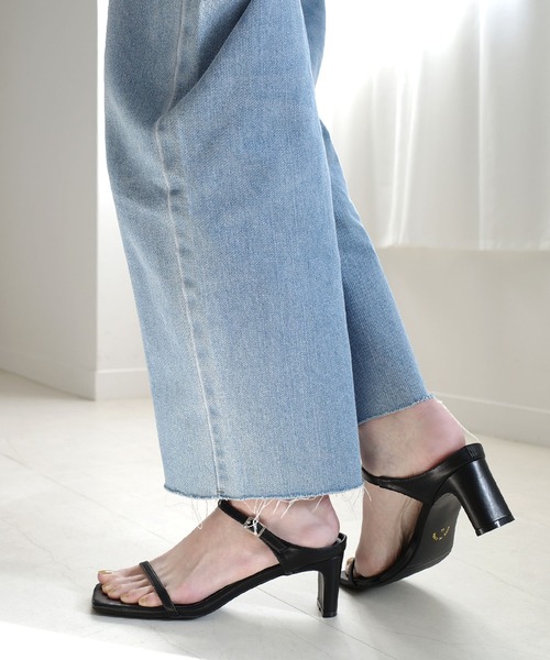 AmiAmi（アミアミ）の「【2026SS新色登場！】セットバックヒールスクエアトゥサンダル（サンダル・レディース・ブロンズ/シルバー/ブラック/グレイッシュベージュ/アイボリー/ガンメタ/ブルー系その他/イエロー系その他・L/LL/M/S）」の22枚目の写真