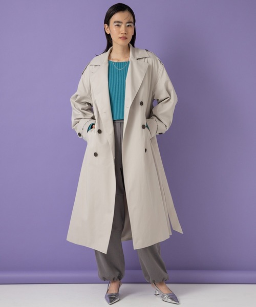 eL（エル）の「【eL】LooseStyle Trench Coat/102246（トレンチコート・レディース・ライトベージュ/ベージュ・FREE）」の6枚目の写真