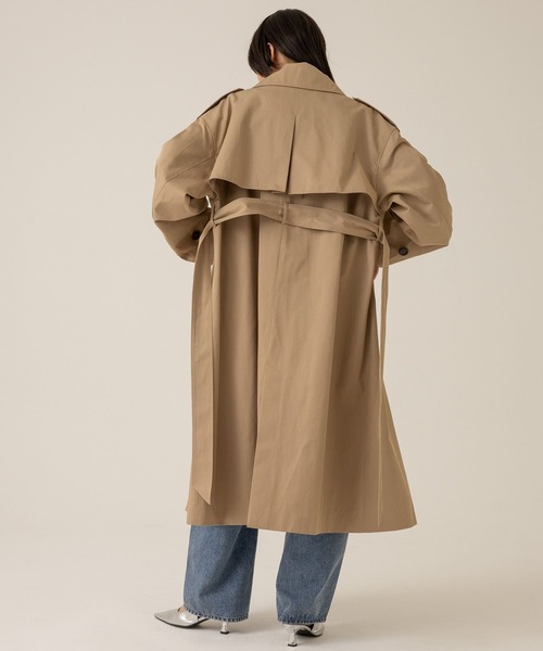 eL（エル）の「【eL】LooseStyle Trench Coat/102246（トレンチコート・レディース・ライトベージュ/ベージュ・FREE）」の7枚目の写真
