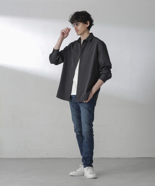 NANO universe（ナノユニバース）の「ライクラスキニーデニム（デニムパンツ・メンズ・ダークネイビー/ブルー・S/M/L/XL）」の6枚目の写真