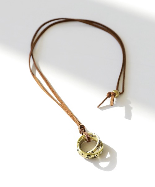 minsobi（ミンソビ）の「3連リングネックレス（ネックレス・メンズ・シルバー/ゴールド・FREE）」の2枚目の写真