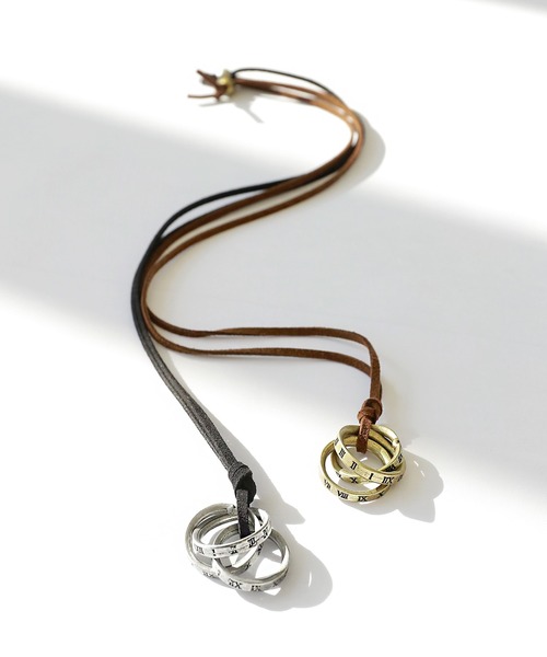 minsobi（ミンソビ）の「3連リングネックレス（ネックレス・メンズ・シルバー/ゴールド・FREE）」の9枚目の写真