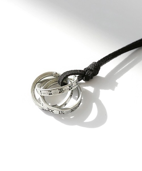 minsobi（ミンソビ）の「3連リングネックレス（ネックレス・メンズ・シルバー/ゴールド・FREE）」の7枚目の写真