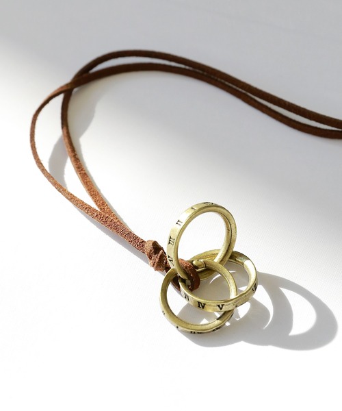 minsobi（ミンソビ）の「3連リングネックレス（ネックレス・メンズ・シルバー/ゴールド・FREE）」の4枚目の写真