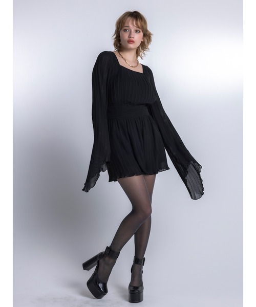 DURAS(デュラス)の「Pleated mini dress(ワンピース・レディース・ブラック/イエロー/ピンク・FREE)」の17枚目の写真