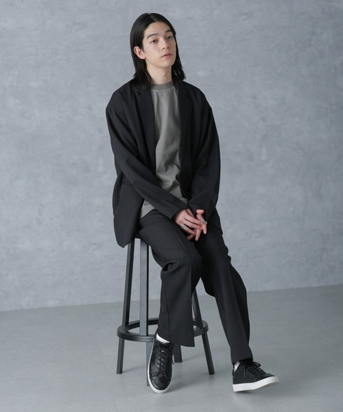 NANO universe（ナノユニバース）の「ストレッチツイルワイドジャケット(セットアップ可)（テーラードジャケット・メンズ・チャコール/ブルーグレー/ブラック・S/L/M）」の9枚目の写真