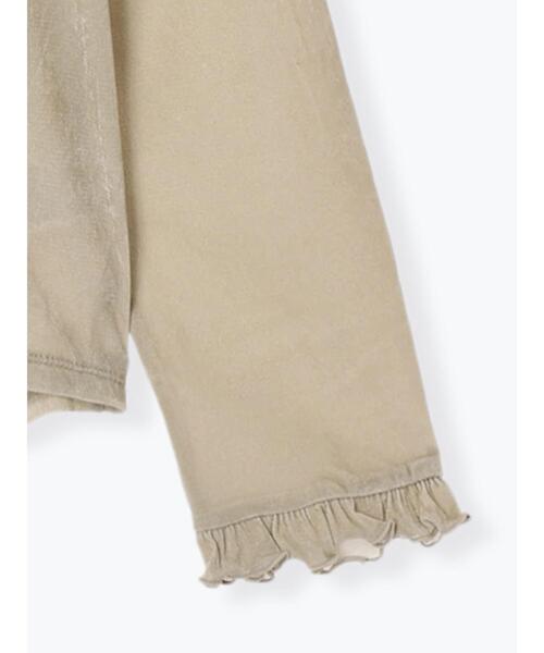 Samansa Mos2（サマンサ モスモス）の「ベロアチュールフリル襟カットソー（Tシャツ/カットソー・レディース・ベージュ/オフホワイト/ブラック・F）」の6枚目の写真