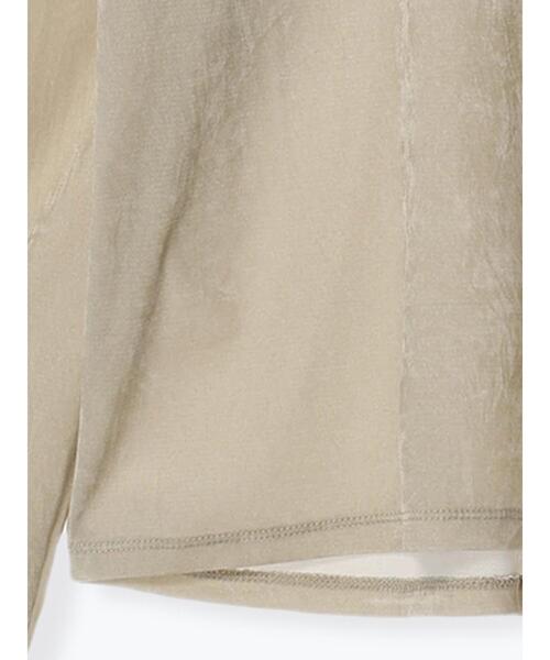 Samansa Mos2（サマンサ モスモス）の「ベロアチュールフリル襟カットソー（Tシャツ/カットソー・レディース・ベージュ/オフホワイト/ブラック・F）」の7枚目の写真