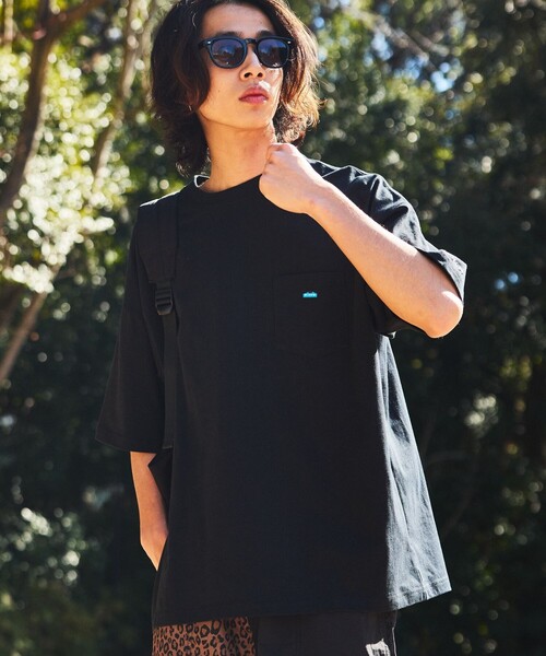 FREAK'S STORE（フリークスストア）の「限定展開 KAVU×FREAK'S STORE/カブー 別注 STORATECH ワンポイント刺繍 クルーネック ポケットTシャツ（Tシャツ/カットソー・メンズ・ホワイト/ブラック/ベージュ/ネイビー/ブラウン/その他9・SMALL/MEDIUM/LARGE）」の20枚目の写真