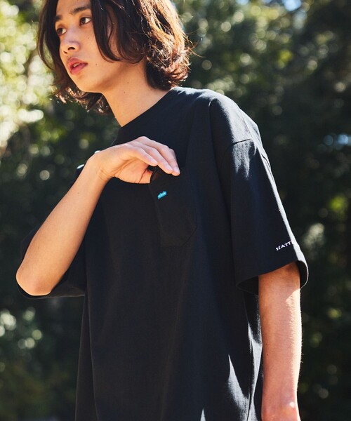 FREAK'S STORE（フリークスストア）の「限定展開 KAVU×FREAK'S STORE/カブー 別注 STORATECH ワンポイント刺繍 クルーネック ポケットTシャツ（Tシャツ/カットソー・メンズ・ホワイト/ブラック/ベージュ/ネイビー/ブラウン/その他9・SMALL/MEDIUM/LARGE）」の15枚目の写真