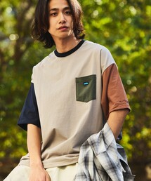 FREAK'S STORE | 限定展開 KAVU×FREAK'S STORE/カブー 別注 STORATECH ワンポイント刺繍 クルーネック ポケットTシャツ(Tシャツ/カットソー)
