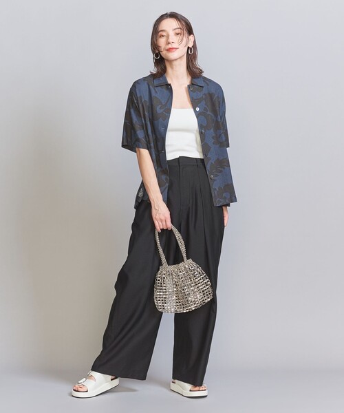 極美品✨ビューティアンドユース　ボタニカルプリント　ショートスリーブシャツ近年品 BEAUTY&YOUTH UNITED ARROWS（ビューティーアンドユース