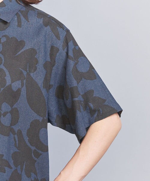 【中古】 BEAUTY&YOUTH UNITED ARROWS ビューティーアンドユース サテンボタニカルプリントシャツ マルチカラー  111402556 BEAUTY&YOUTH UNITED ARROWS（ビューティーアンドユース