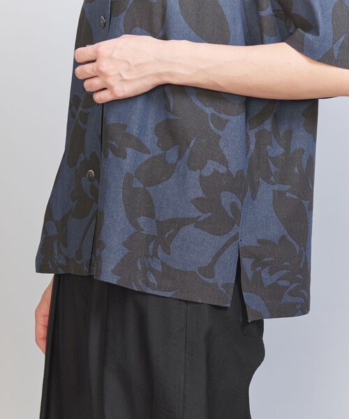 【中古】 BEAUTY&YOUTH UNITED ARROWS ビューティーアンドユース サテンボタニカルプリントシャツ マルチカラー  111402556 BEAUTY&YOUTH UNITED ARROWS（ビューティーアンドユース