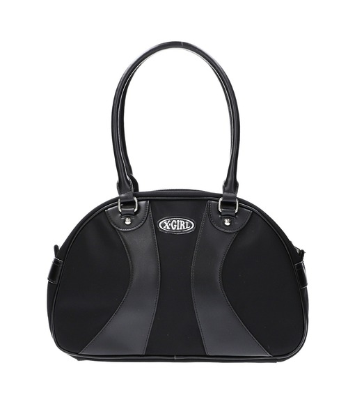 X-girl（エックスガール）の「BOWLING BAG（ハンドバッグ・レディース・ブラック/ベージュ・ONE SIZE）」の4枚目の写真