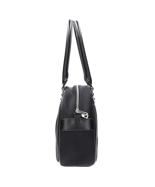 X-girl（エックスガール）の「BOWLING BAG（ハンドバッグ・レディース・ブラック/ベージュ・ONE SIZE）」の5枚目の写真