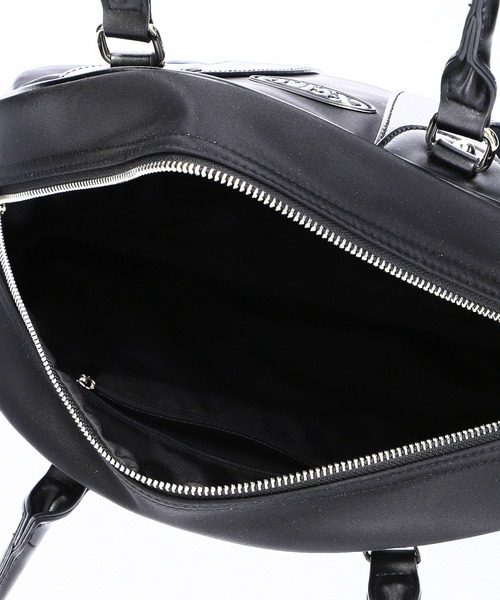 X-girl（エックスガール）の「BOWLING BAG（ハンドバッグ・レディース・ブラック/ベージュ・ONE SIZE）」の8枚目の写真