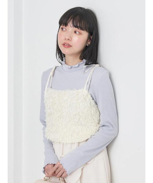 earth music&ecology（アースミュージックアンドエコロジー）の「肩リボンフェザービスチェ（ベスト・レディース・アイボリー/ライトグレー/ブルー・FREE）」の20枚目の写真