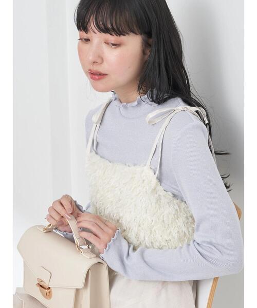 earth music&ecology（アースミュージックアンドエコロジー）の「肩リボンフェザービスチェ（ベスト・レディース・アイボリー/ライトグレー/ブルー・FREE）」の11枚目の写真