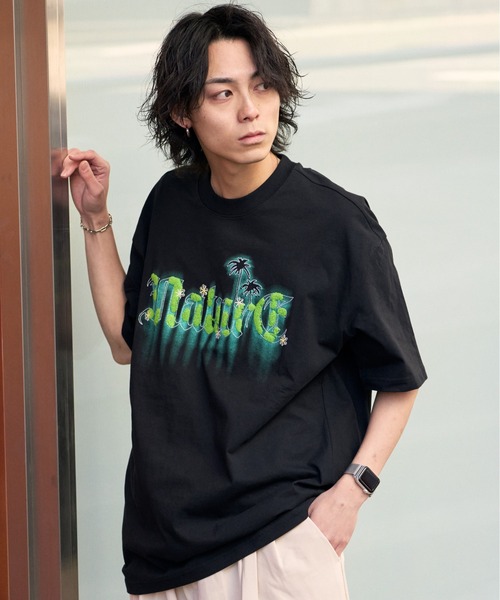 Good Riddance(グッドリダンス)の「<Good Riddanceコラボ>サガラ刺繍 モフモフ ネイチャープリント 半袖Tシャツ(Tシャツ/カットソー・メンズ・グレー/ブラック・FREE)」の3枚目の写真