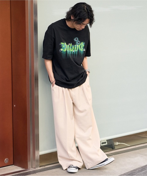 Good Riddance(グッドリダンス)の「<Good Riddanceコラボ>サガラ刺繍 モフモフ ネイチャープリント 半袖Tシャツ(Tシャツ/カットソー・メンズ・グレー/ブラック・FREE)」の6枚目の写真
