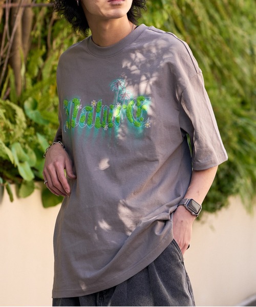 Good Riddance(グッドリダンス)の「<Good Riddanceコラボ>サガラ刺繍 モフモフ ネイチャープリント 半袖Tシャツ(Tシャツ/カットソー・メンズ・グレー/ブラック・FREE)」の10枚目の写真