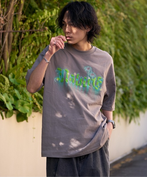 Good Riddance(グッドリダンス)の「<Good Riddanceコラボ>サガラ刺繍 モフモフ ネイチャープリント 半袖Tシャツ(Tシャツ/カットソー・メンズ・グレー/ブラック・FREE)」の11枚目の写真