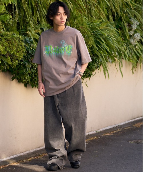 Good Riddance(グッドリダンス)の「<Good Riddanceコラボ>サガラ刺繍 モフモフ ネイチャープリント 半袖Tシャツ(Tシャツ/カットソー・メンズ・グレー/ブラック・FREE)」の13枚目の写真