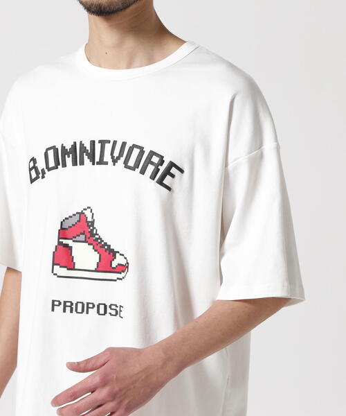 BEAVER(ビーバー)の「B omnivore/ビーオムニボー SNEAKERS S/S Tee(Tシャツ/カットソー・メンズ・ホワイト/ブラック・L/M)」の5枚目の写真