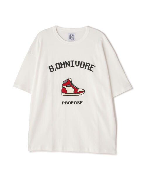 BEAVER(ビーバー)の「B omnivore/ビーオムニボー SNEAKERS S/S Tee(Tシャツ/カットソー・メンズ・ホワイト/ブラック・L/M)」の7枚目の写真