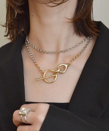 styiro | ニッケルフリー 2wayゴールド×シルバーメタルマンテルネックレス(ネックレス)