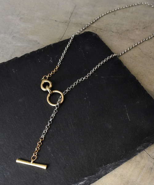 styiro（スタイロ）の「ニッケルフリー 2wayゴールド×シルバーメタルマンテルネックレス（ネックレス・レディース・ゴールド系その他・FREE）」の3枚目の写真