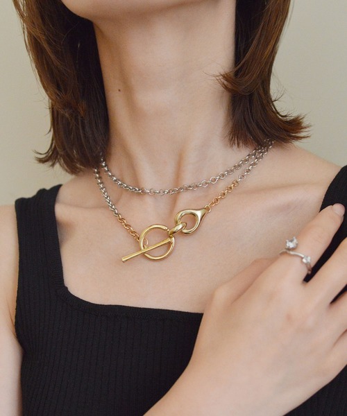 styiro（スタイロ）の「ニッケルフリー 2wayゴールド×シルバーメタルマンテルネックレス（ネックレス・レディース・ゴールド系その他・FREE）」の10枚目の写真