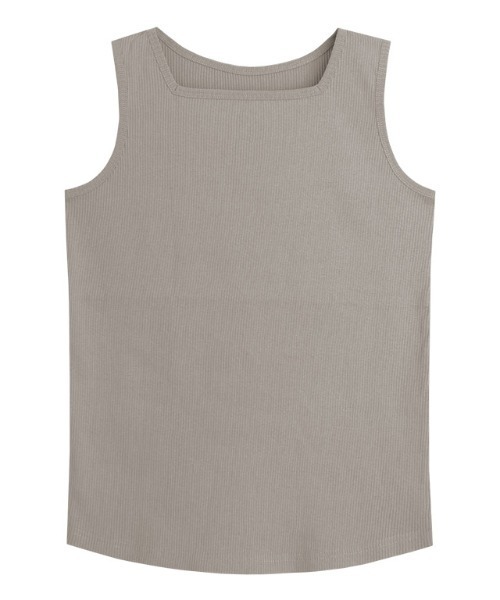 Pierrot（ピエロ）の「【ブラ紐隠し】リブタンクトップ スクエアネック（タンクトップ・レディース・オフホワイト/ブラック/グレー系その他/ネイビー/サンドベージュ・M/L）」の13枚目の写真