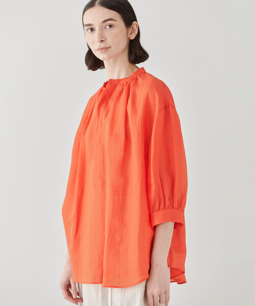 ラミーギャザーシャツ LE GLAZIK｜ラミー ギャザーショートスリーブシャツ【SALE20%OFF