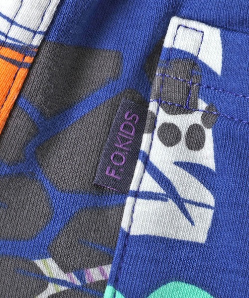 F.O.KIDS（エフオーキッズ）の「F.O.KIDS/エフオーキッズ 総柄クライミングカットパンツ ショーツ ハーフパンツ（カーゴパンツ・キッズ・キャメル/オフホワイト/ブルー・130/140/120）」の11枚目の写真
