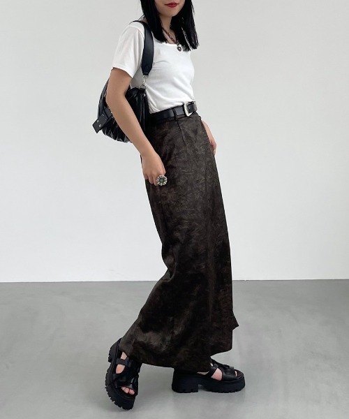 PAGEBOY（ページボーイ）の「キラキラワッシャーナロースカート（スカート・レディース・ブルー/チャコールグレー/ブラック・FREE）」の16枚目の写真