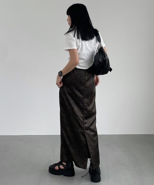 PAGEBOY（ページボーイ）の「キラキラワッシャーナロースカート（スカート・レディース・ブルー/チャコールグレー/ブラック・FREE）」の17枚目の写真