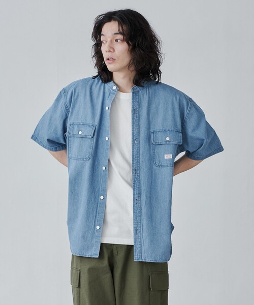 SMITH'S（スミス）の「SMITHS（スミス）別注バンドカラーワークシャツ（シャツ/ブラウス・メンズ・その他2・M/S/XL/L）」の3枚目の写真