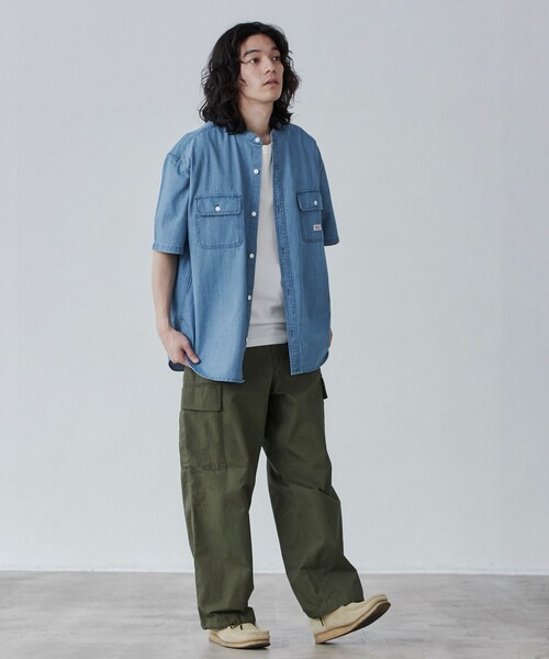 SMITH'S（スミス）の「SMITHS（スミス）別注バンドカラーワークシャツ（シャツ/ブラウス・メンズ・その他2・M/S/XL/L）」の4枚目の写真