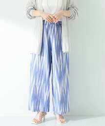 イカット柄コットンイージーパンツ