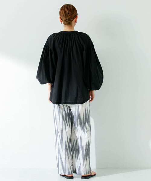 URBAN RESEARCH Sonny Label（アーバンリサーチサニーレーベル）の「イカット柄コットンイージーパンツ（その他パンツ・レディース・ブラック/ブルー・FREE）」の9枚目の写真