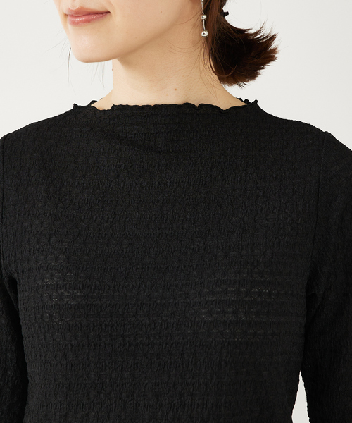 abahouse mavie（アバハウスマヴィ）の「シャーリング5分袖プルオーバー（Tシャツ/カットソー・レディース・カーキ/ホワイト/ブラック・フリー）」の21枚目の写真