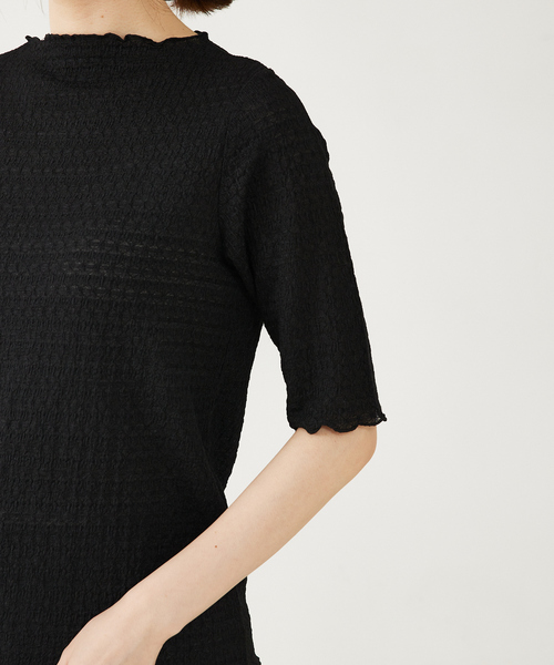 abahouse mavie（アバハウスマヴィ）の「シャーリング5分袖プルオーバー（Tシャツ/カットソー・レディース・カーキ/ホワイト/ブラック・フリー）」の22枚目の写真