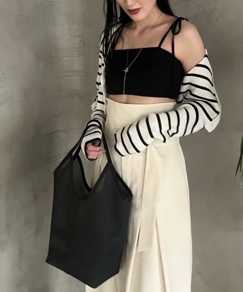 FRAY I.D（フレイアイディー）の「メッシュトート（トートバッグ・レディース・ホワイト/ブラック/オレンジ・FREE）」の2枚目の写真