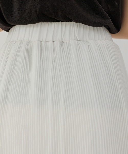 emi+(エミプラス)の「ティアードプリーツフリルスカート(スカート・レディース・グレー/ホワイト/ブラック/ピンクベージュ・L/M/S)」の5枚目の写真